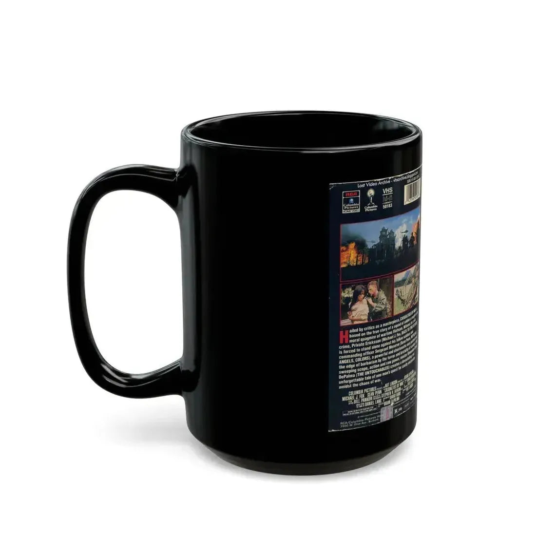 CASUALTIES OF WAR (VHS COVER) - Black Coffee Mug - Go Mug Yourself