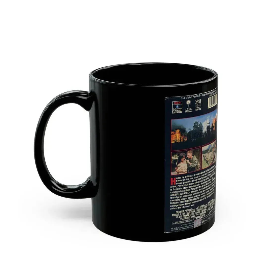 CASUALTIES OF WAR (VHS COVER) - Black Coffee Mug - Go Mug Yourself