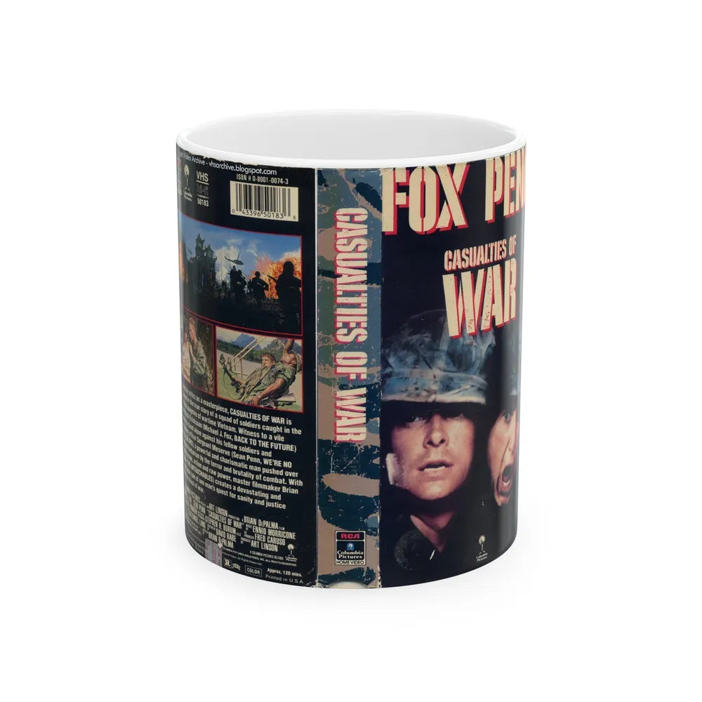 CASUALTIES OF WAR (VHS COVER) - White Coffee Mug-11oz-Go Mug Yourself