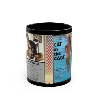 CAT IN THE CAGE (VHS COVER) - Black Coffee Mug 11oz - Go Mug Yourself
