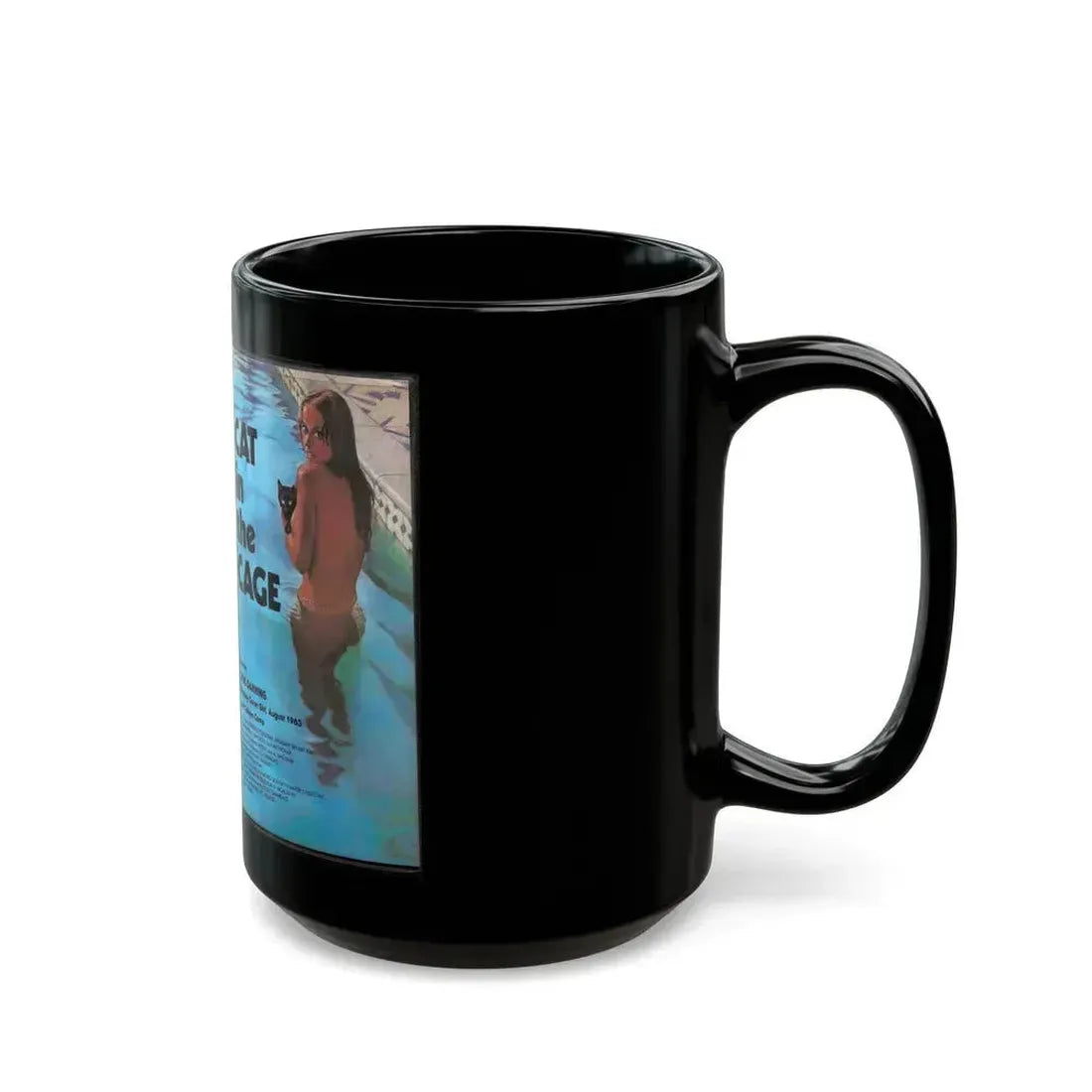 CAT IN THE CAGE (VHS COVER) - Black Coffee Mug - Go Mug Yourself