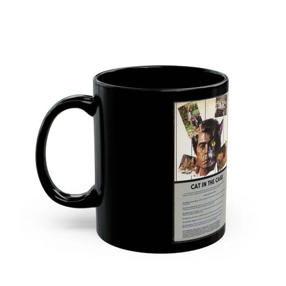 CAT IN THE CAGE (VHS COVER) - Black Coffee Mug-Go Mug Yourself