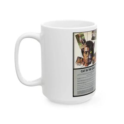 CAT IN THE CAGE (VHS COVER) - White Coffee Mug - Go Mug Yourself