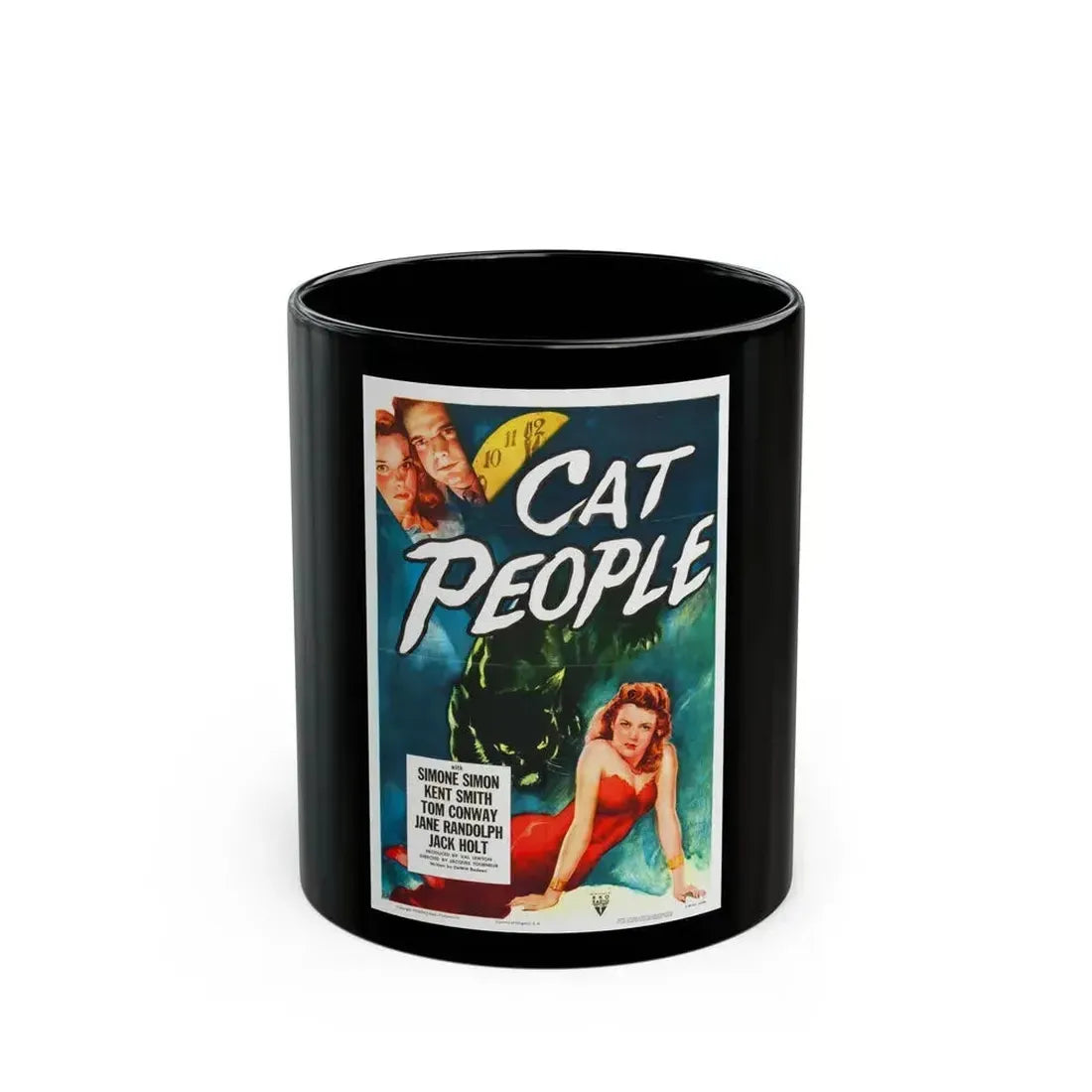 CAT PEOPLE 1942 Movie Poster - Black Coffee Mug 11oz - Go Mug Yourself