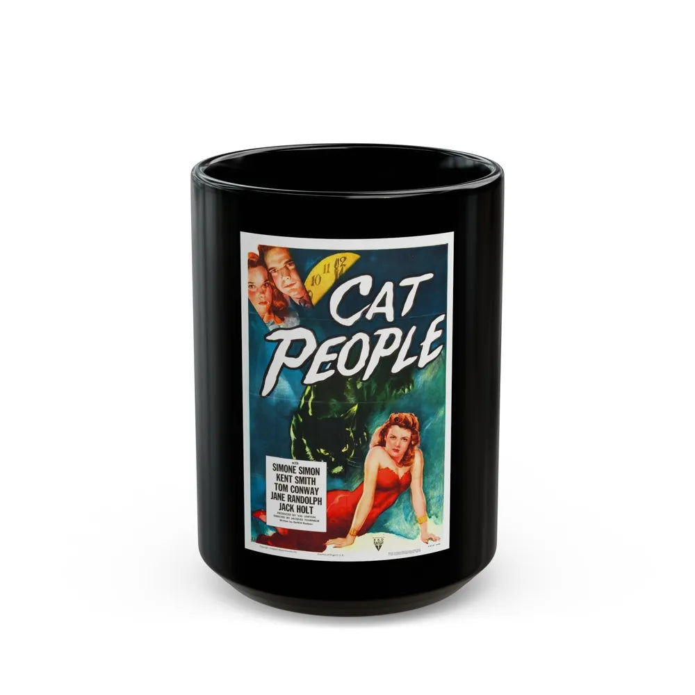 CAT PEOPLE 1942 Movie Poster - Black Coffee Mug-15oz-Go Mug Yourself