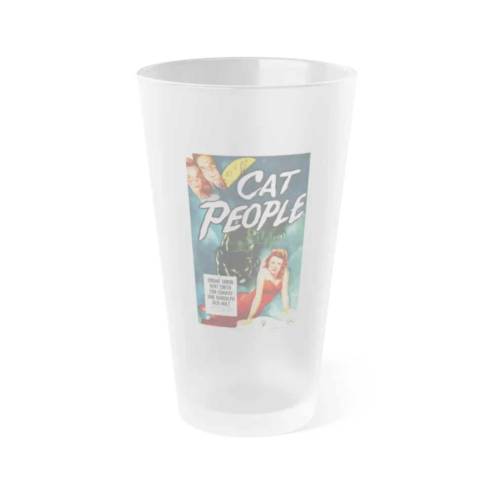 CAT PEOPLE 1942 Movie Poster - Frosted Pint Glass 16oz-16oz-Frosted-Go Mug Yourself