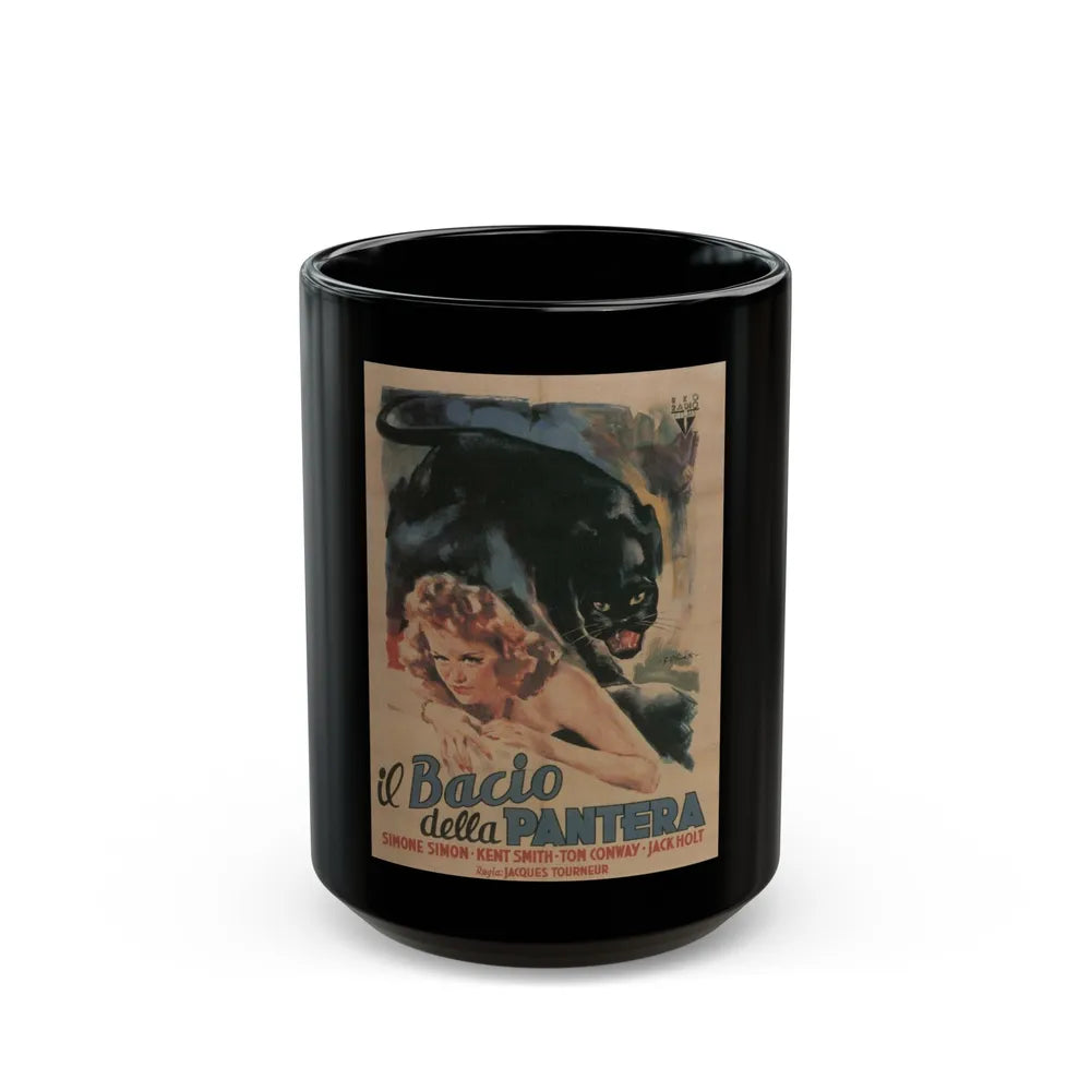 CAT PEOPLE (2) 1942 Movie Poster - Black Coffee Mug-15oz-Go Mug Yourself