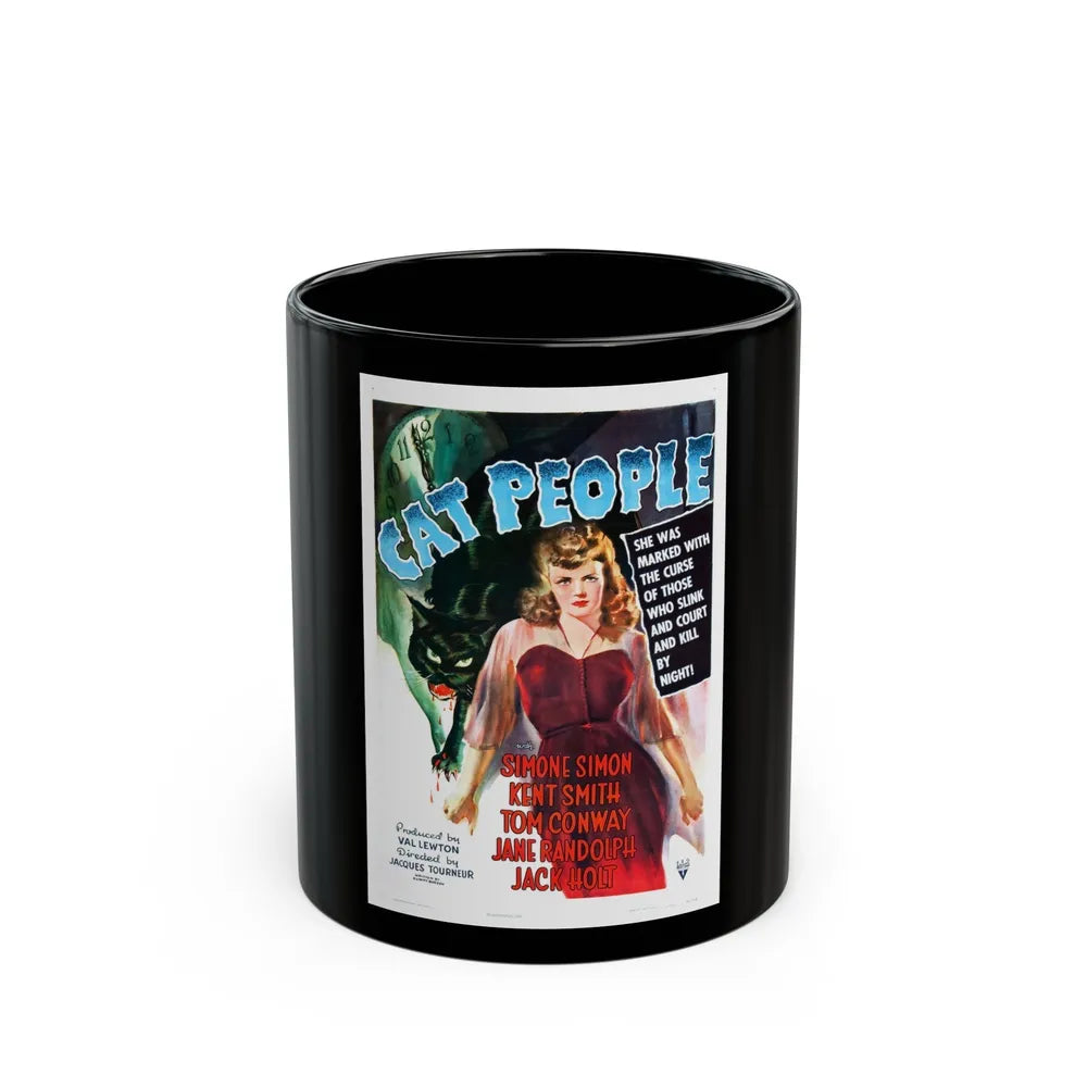 CAT PEOPLE (3) 1942 Movie Poster - Black Coffee Mug-11oz-Go Mug Yourself