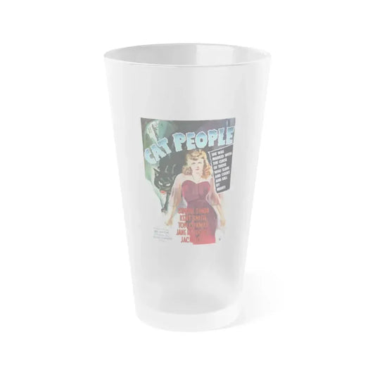 CAT PEOPLE (3) 1942 Movie Poster - Frosted Pint Glass 16oz 16oz Frosted - Go Mug Yourself