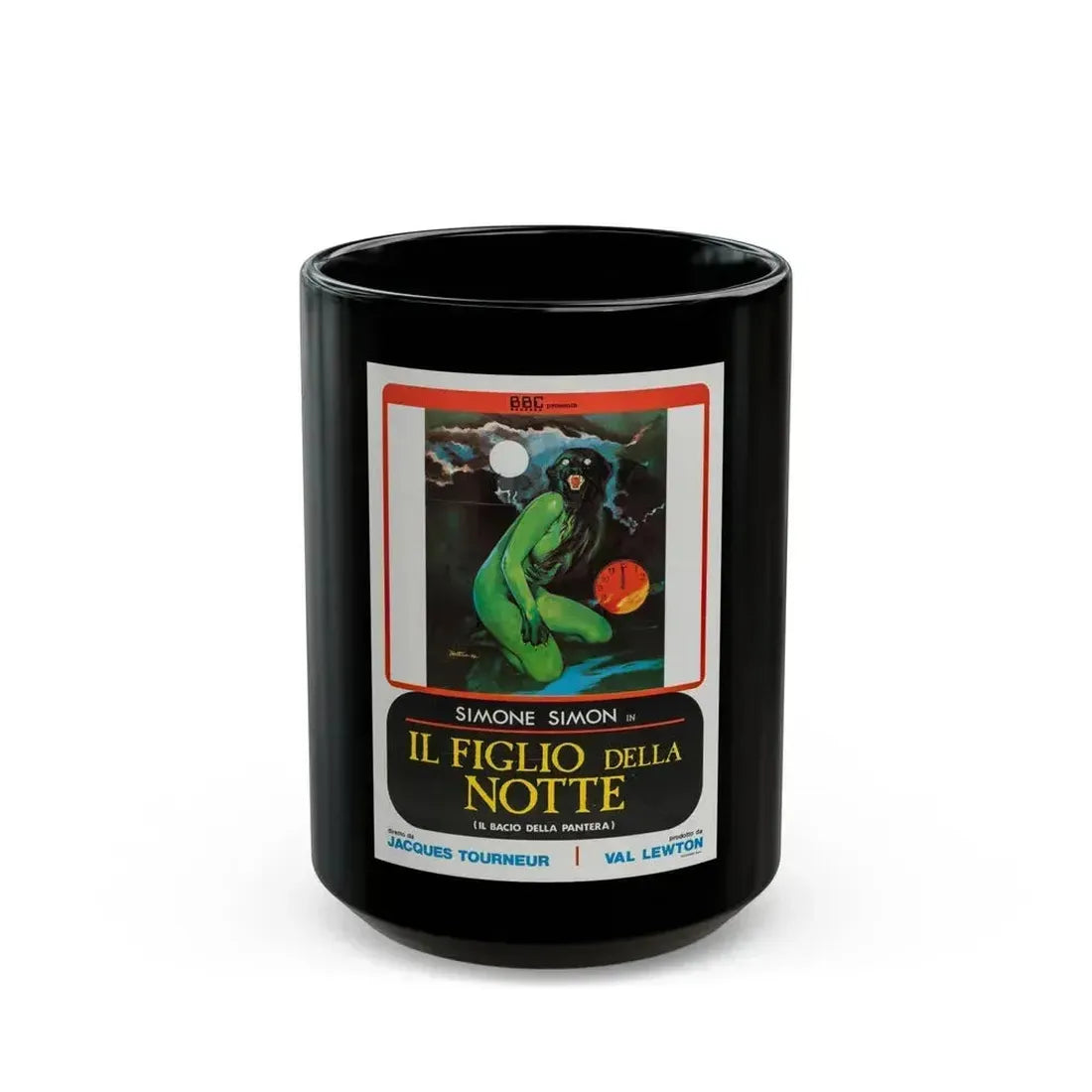 CAT PEOPLE (ITALIAN) 1942 Movie Poster - Black Coffee Mug 15oz - Go Mug Yourself