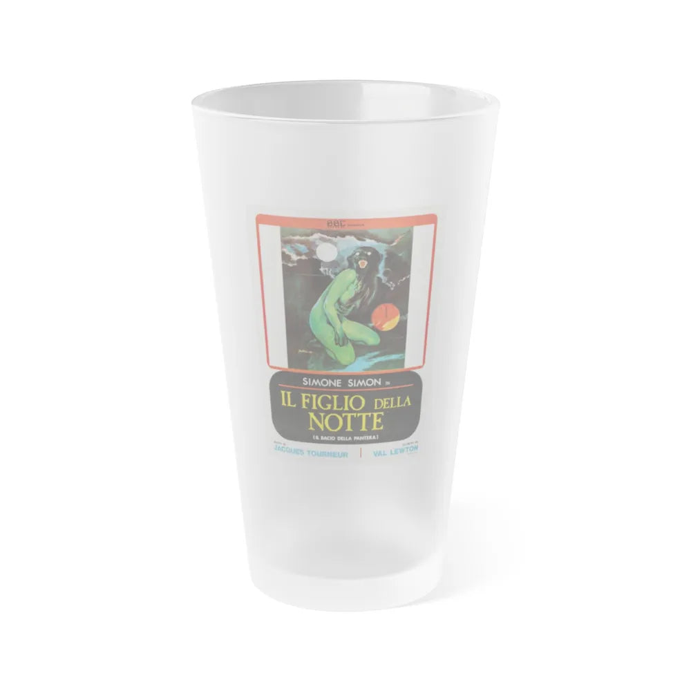 CAT PEOPLE (ITALIAN) 1942 Movie Poster - Frosted Pint Glass 16oz-16oz-Frosted-Go Mug Yourself