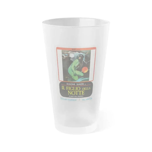 CAT PEOPLE (ITALIAN) 1942 Movie Poster - Frosted Pint Glass 16oz 16oz Frosted - Go Mug Yourself