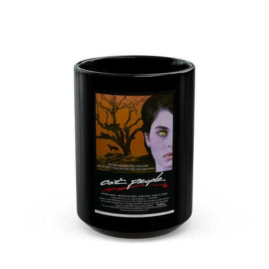 CAT PEOPLE (REMAKE) 1942 Movie Poster - Black Coffee Mug-15oz-Go Mug Yourself