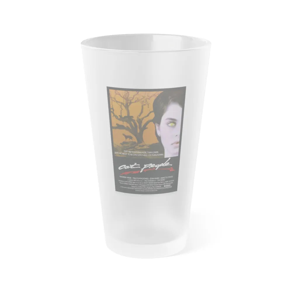 CAT PEOPLE (REMAKE) 1942 Movie Poster - Frosted Pint Glass 16oz-16oz-Frosted-Go Mug Yourself