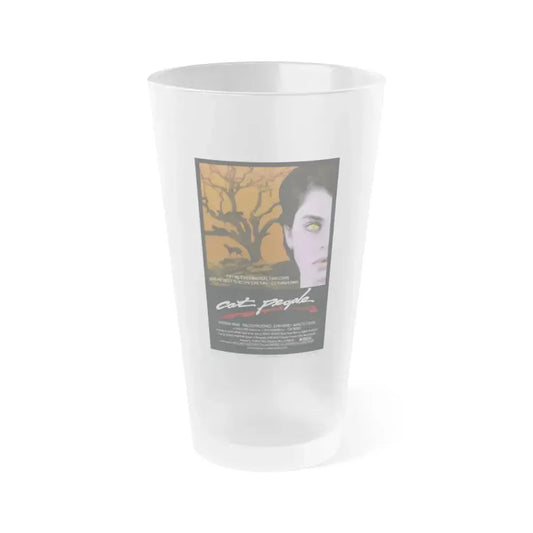 CAT PEOPLE (REMAKE) 1942 Movie Poster - Frosted Pint Glass 16oz 16oz Frosted - Go Mug Yourself