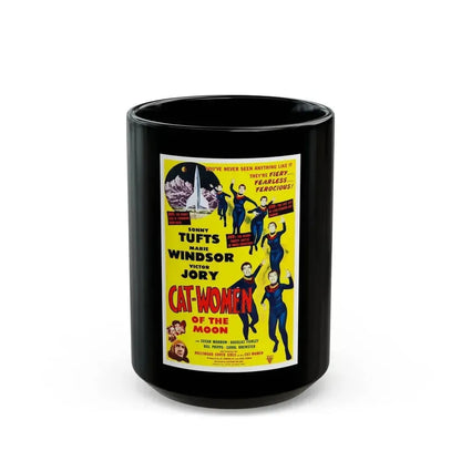 CAT-WOMEN OF THE MOON 1953 Movie Poster - Black Coffee Mug 15oz - Go Mug Yourself