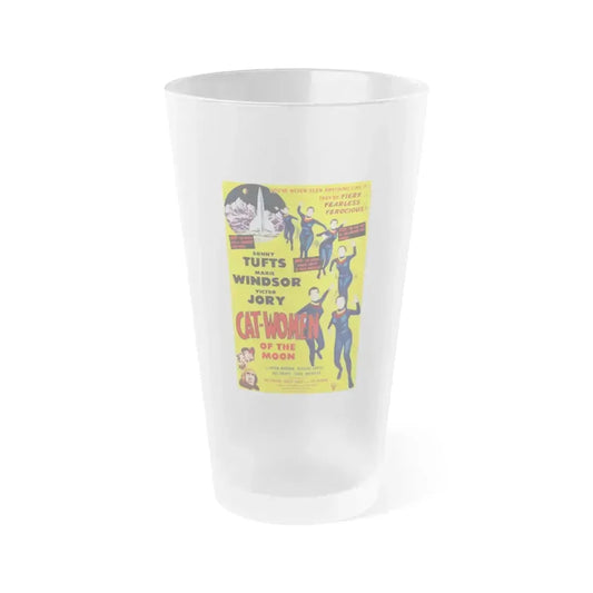 CAT-WOMEN OF THE MOON 1953 Movie Poster - Frosted Pint Glass 16oz 16oz Frosted - Go Mug Yourself