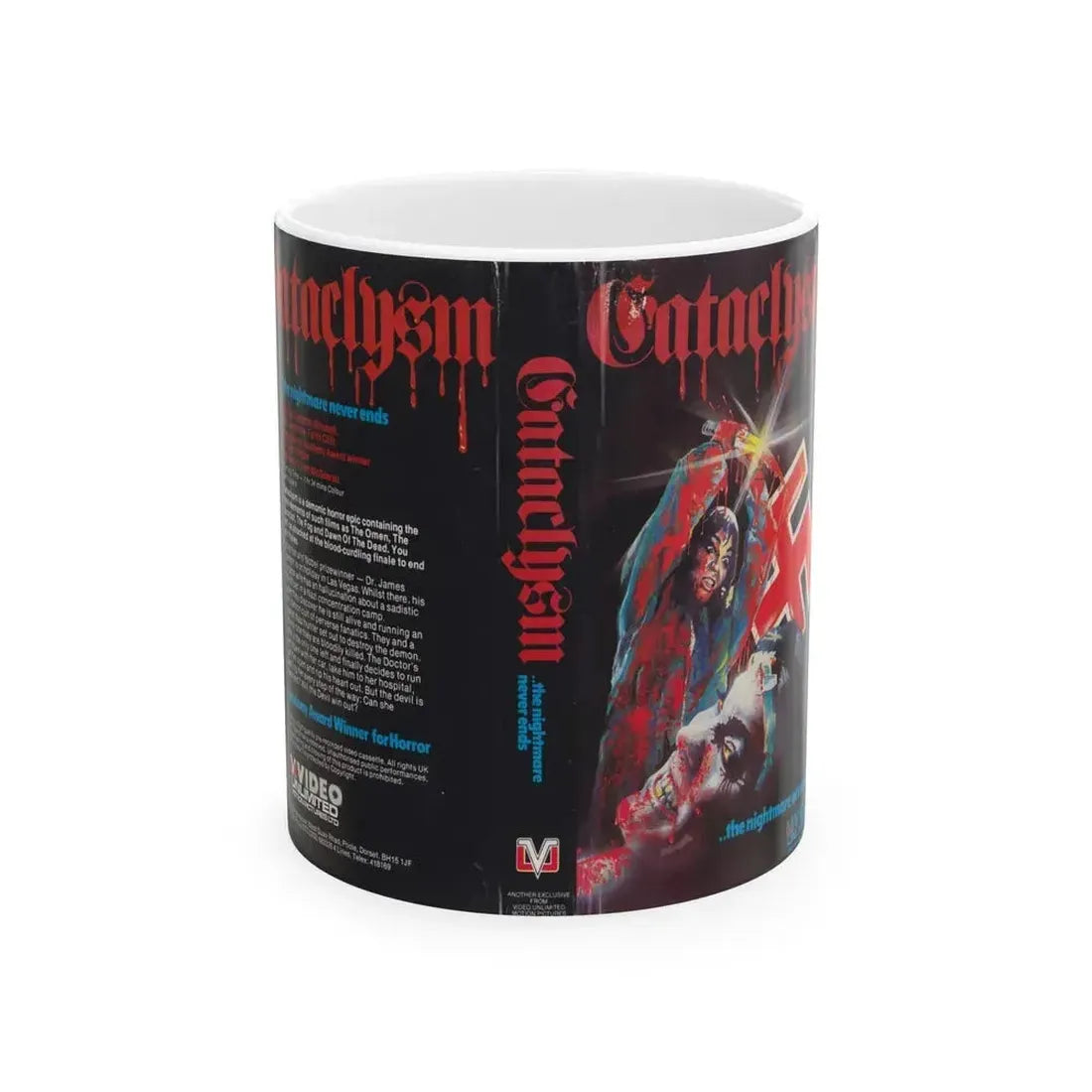 CATACLYSM NAZIPLOIATION (VHS COVER) - White Coffee Mug 11oz - Go Mug Yourself