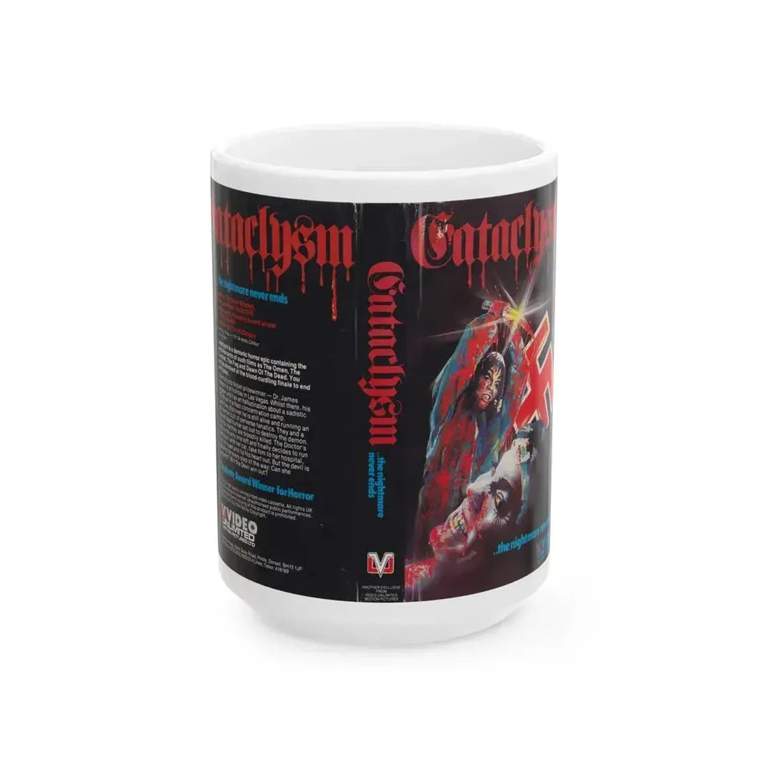 CATACLYSM NAZIPLOIATION (VHS COVER) - White Coffee Mug 15oz - Go Mug Yourself