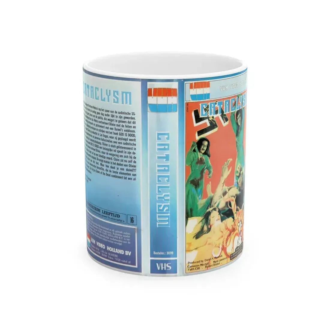 CATACLYSM (VHS COVER) - White Coffee Mug 11oz - Go Mug Yourself