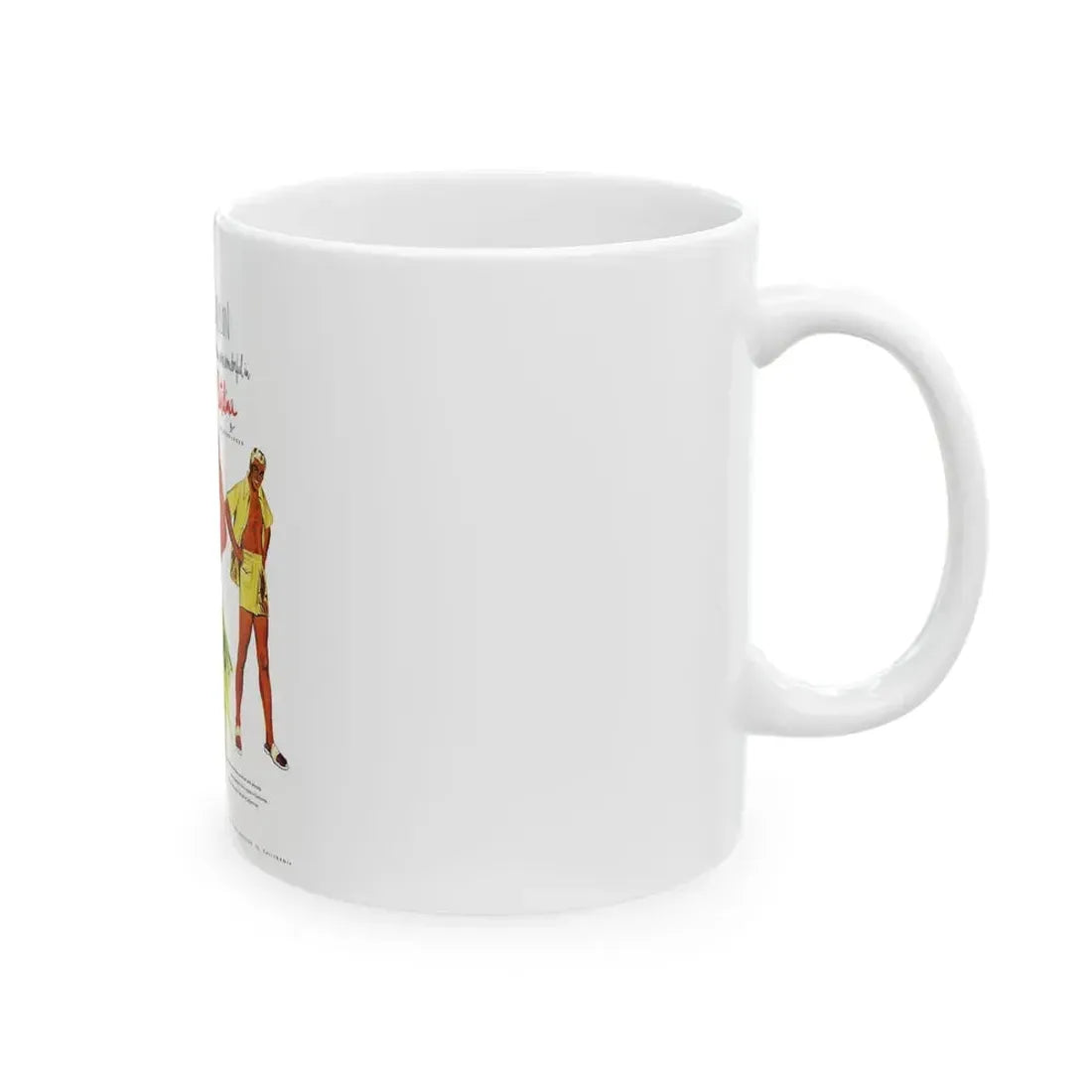 Catalina ad, Harpers Bazaar, January 1950 - White Coffee Mug - Go Mug Yourself