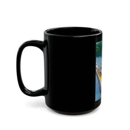 Catamaran Cruiser, Mechanix Illustrated magazine cover, March 1953 - Black Coffee Mug - Go Mug Yourself