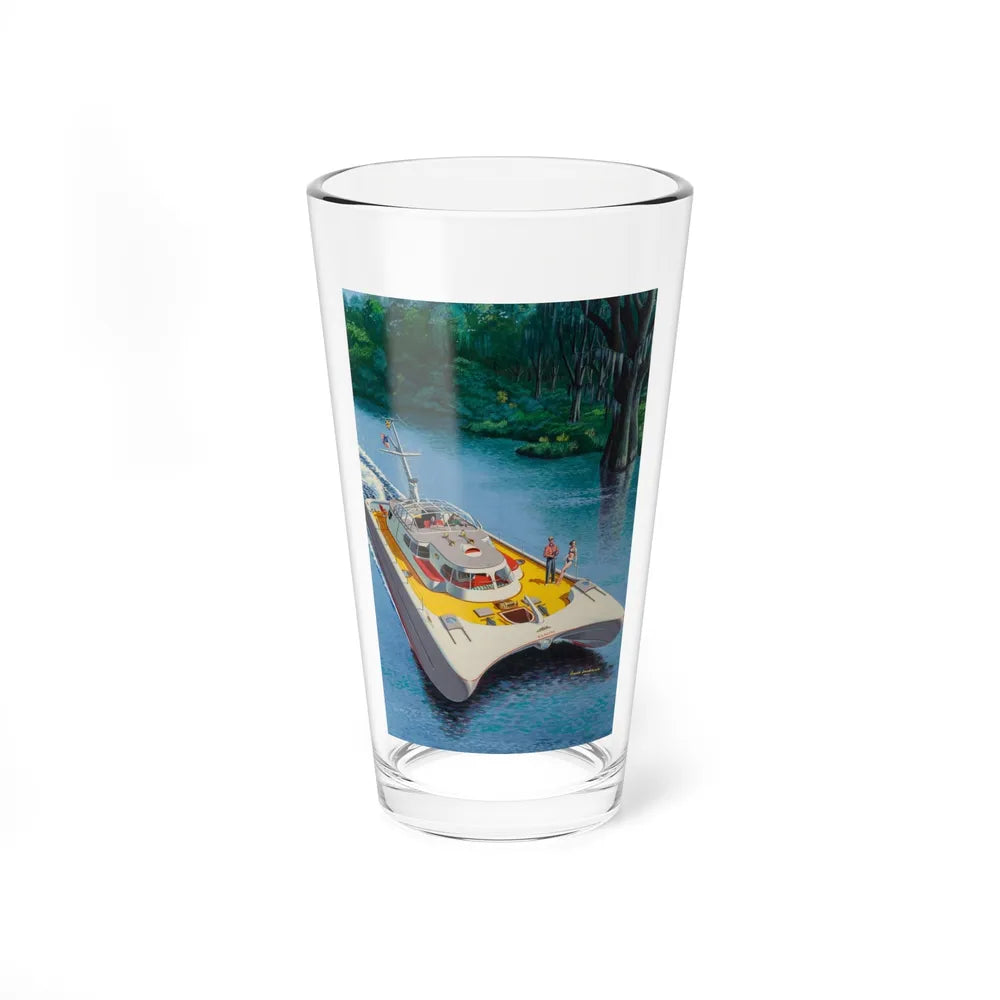 Catamaran Cruiser, Mechanix Illustrated magazine cover, March 1953 (Magazine Illustration) Pint Glass 16oz-16oz-Go Mug Yourself