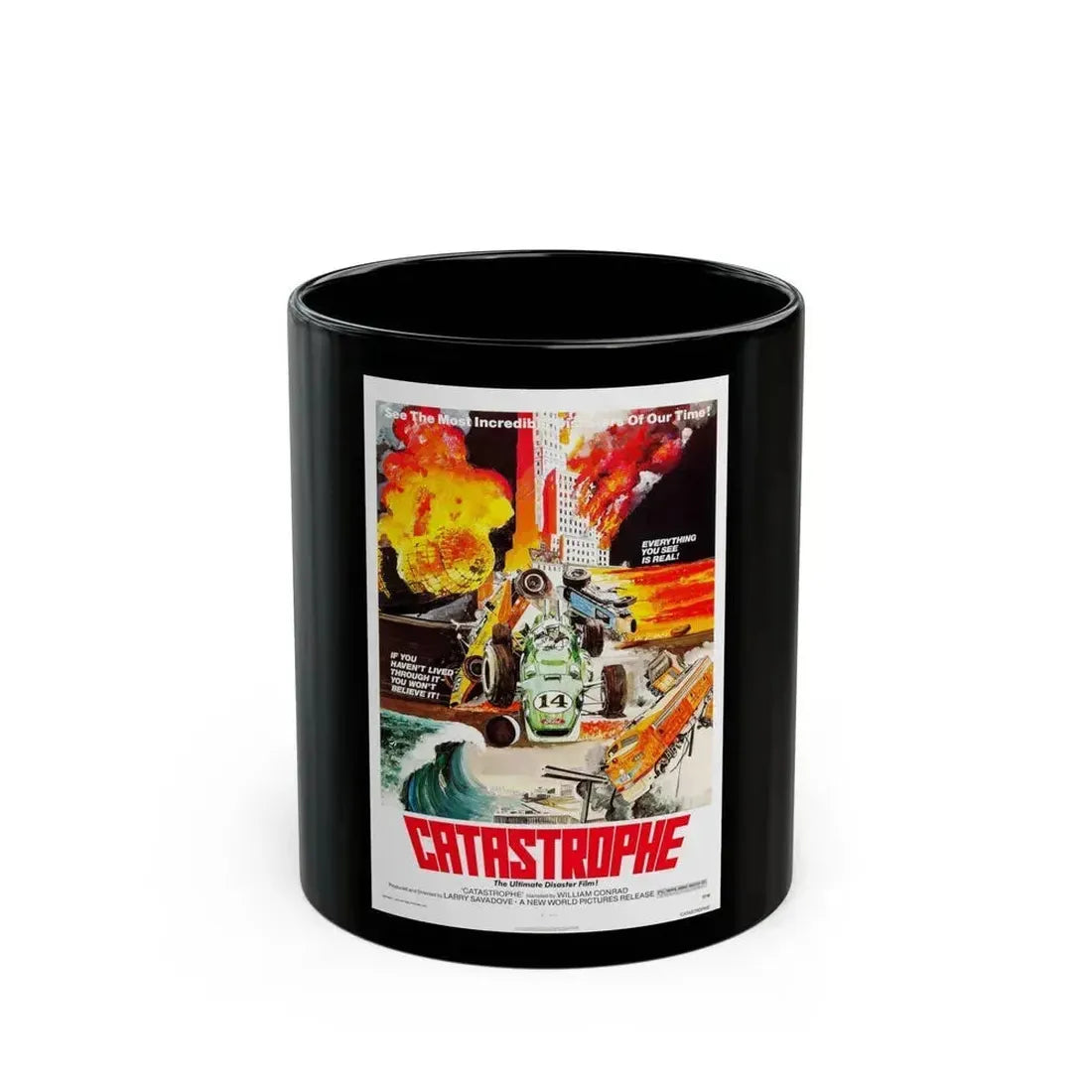CATASTROPHE 1977 Movie Poster - Black Coffee Mug 11oz - Go Mug Yourself