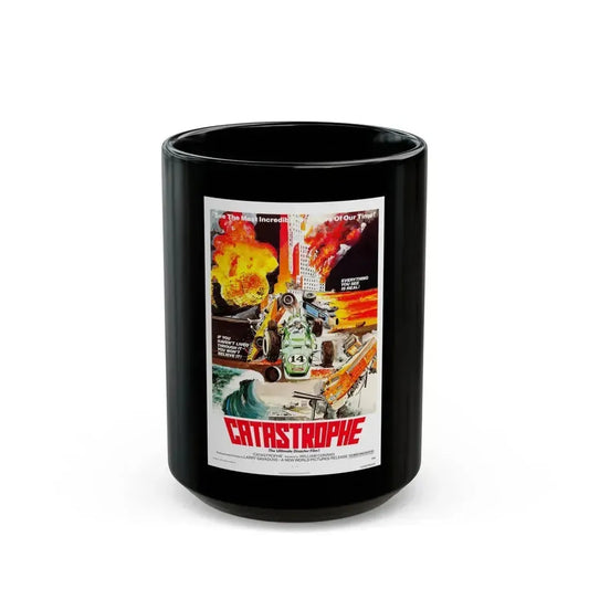 CATASTROPHE 1977 Movie Poster - Black Coffee Mug 15oz - Go Mug Yourself