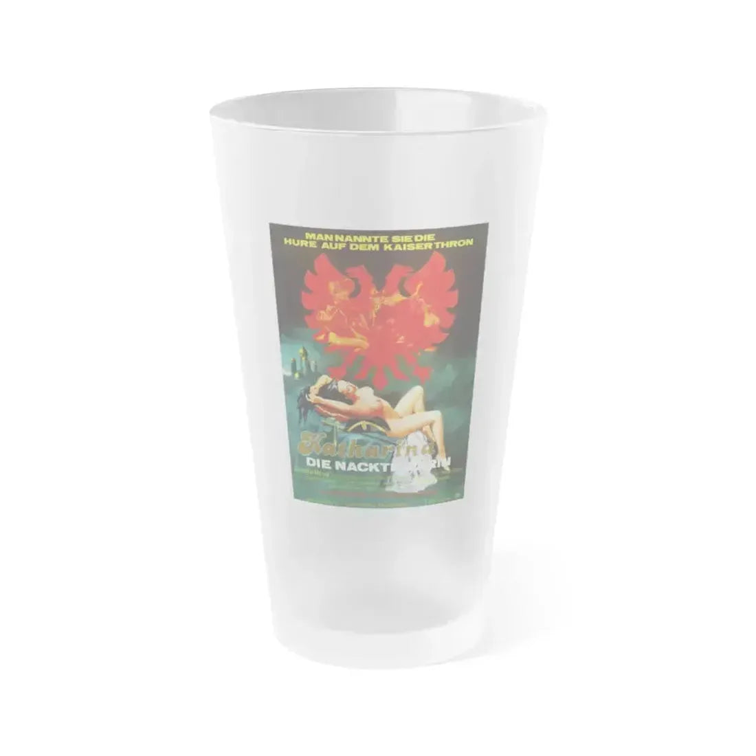 CATHERINE THE NAKED QUEEN 1983 Movie Poster - Frosted Pint Glass 16oz 16oz Frosted - Go Mug Yourself