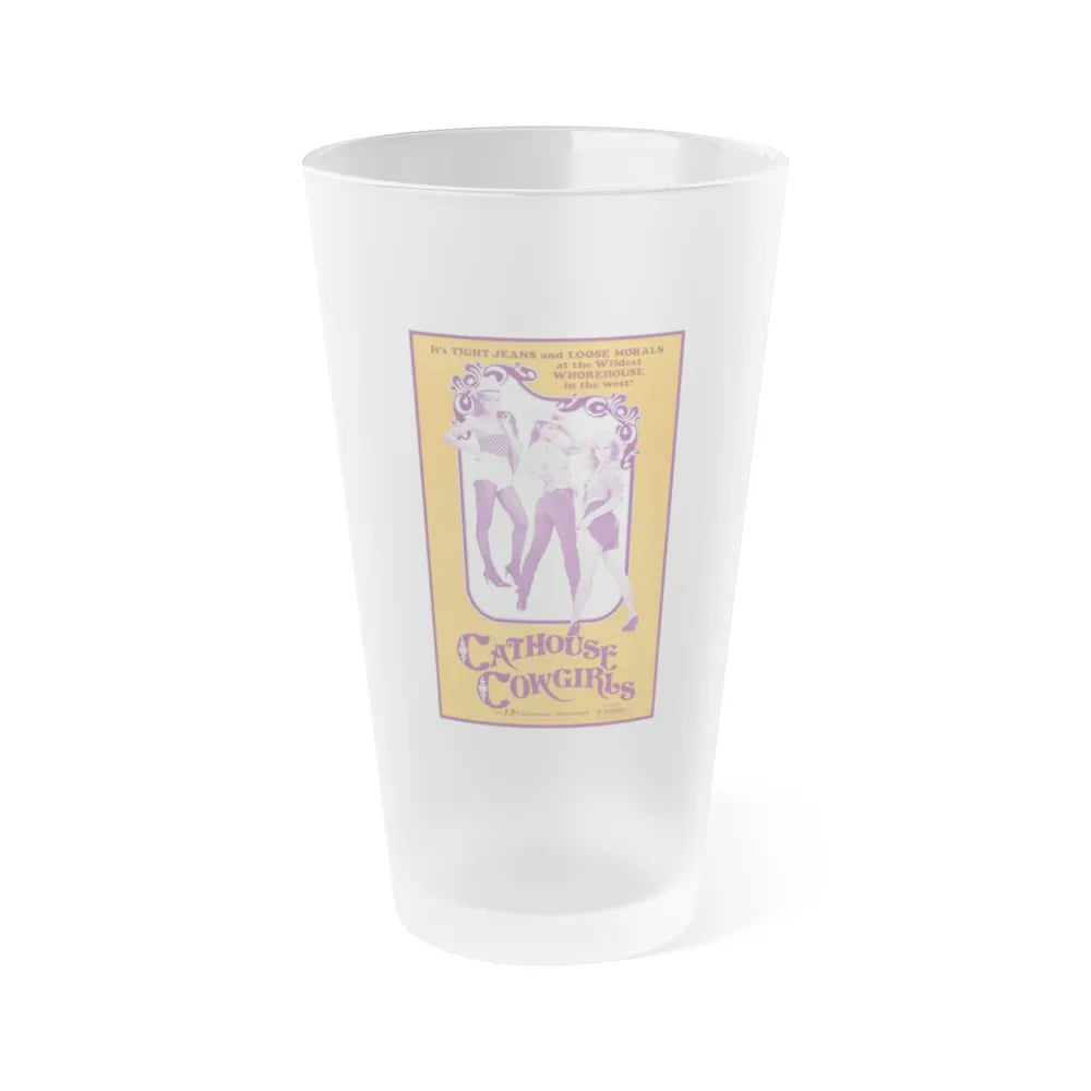 CATHOUSE COWGIRLS (BLAZING STEWARDESSES) 1975 Movie Poster - Frosted Pint Glass 16oz-16oz-Frosted-Go Mug Yourself