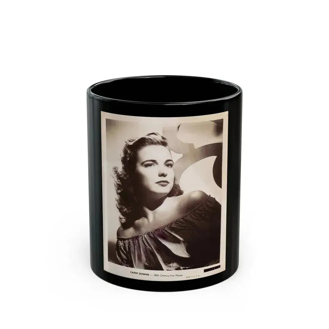 Cathy Downs #01 (Vintage Female Icon) Black Coffee Mug 11oz - Go Mug Yourself