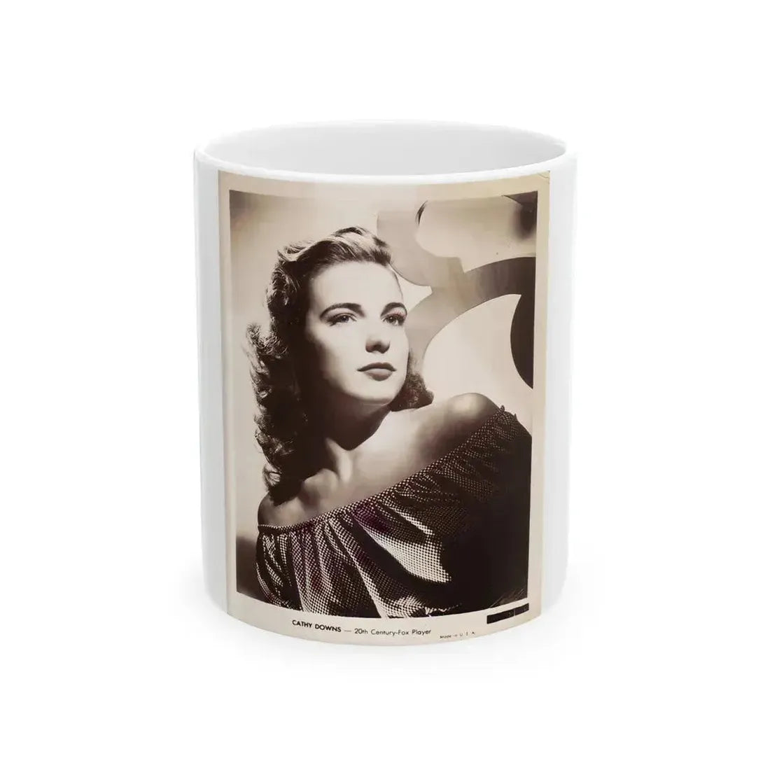 Cathy Downs #01 (Vintage Female Icon) White Coffee Mug 11oz - Go Mug Yourself