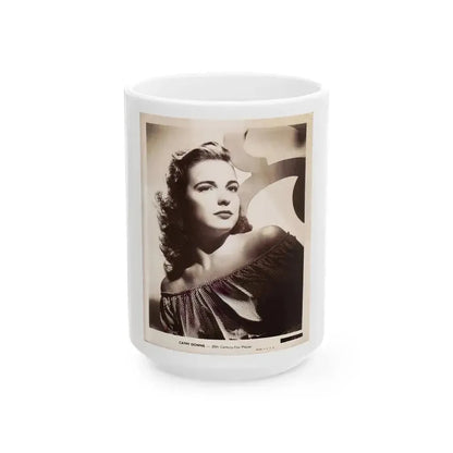 Cathy Downs #01 (Vintage Female Icon) White Coffee Mug 15oz - Go Mug Yourself