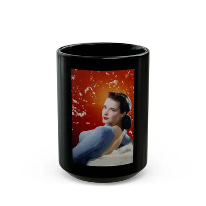Cathy Downs #04 (Vintage Female Icon) Black Coffee Mug 15oz - Go Mug Yourself