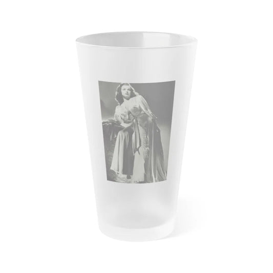 Cathy Downs #09 (Vintage Female Icon) Frosted Pint Glass 16oz-16oz-Frosted-Go Mug Yourself