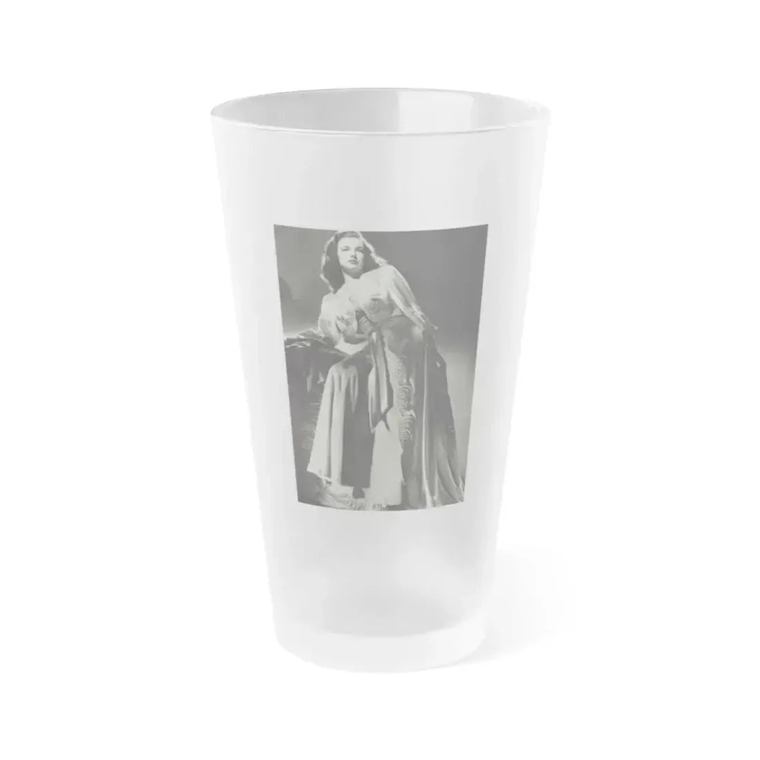 Cathy Downs #09 (Vintage Female Icon) Frosted Pint Glass 16oz 16oz Frosted - Go Mug Yourself