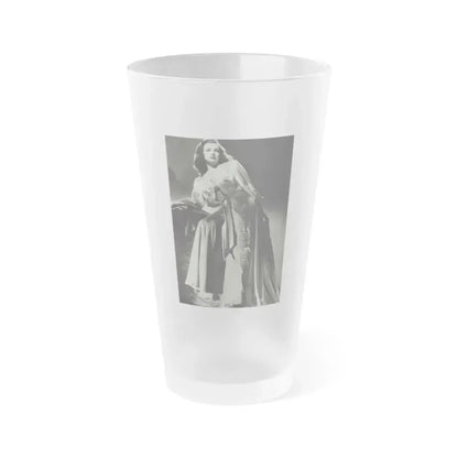 Cathy Downs #09 (Vintage Female Icon) Frosted Pint Glass 16oz 16oz Frosted - Go Mug Yourself