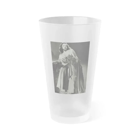 Cathy Downs #09 (Vintage Female Icon) Frosted Pint Glass 16oz 16oz Frosted - Go Mug Yourself