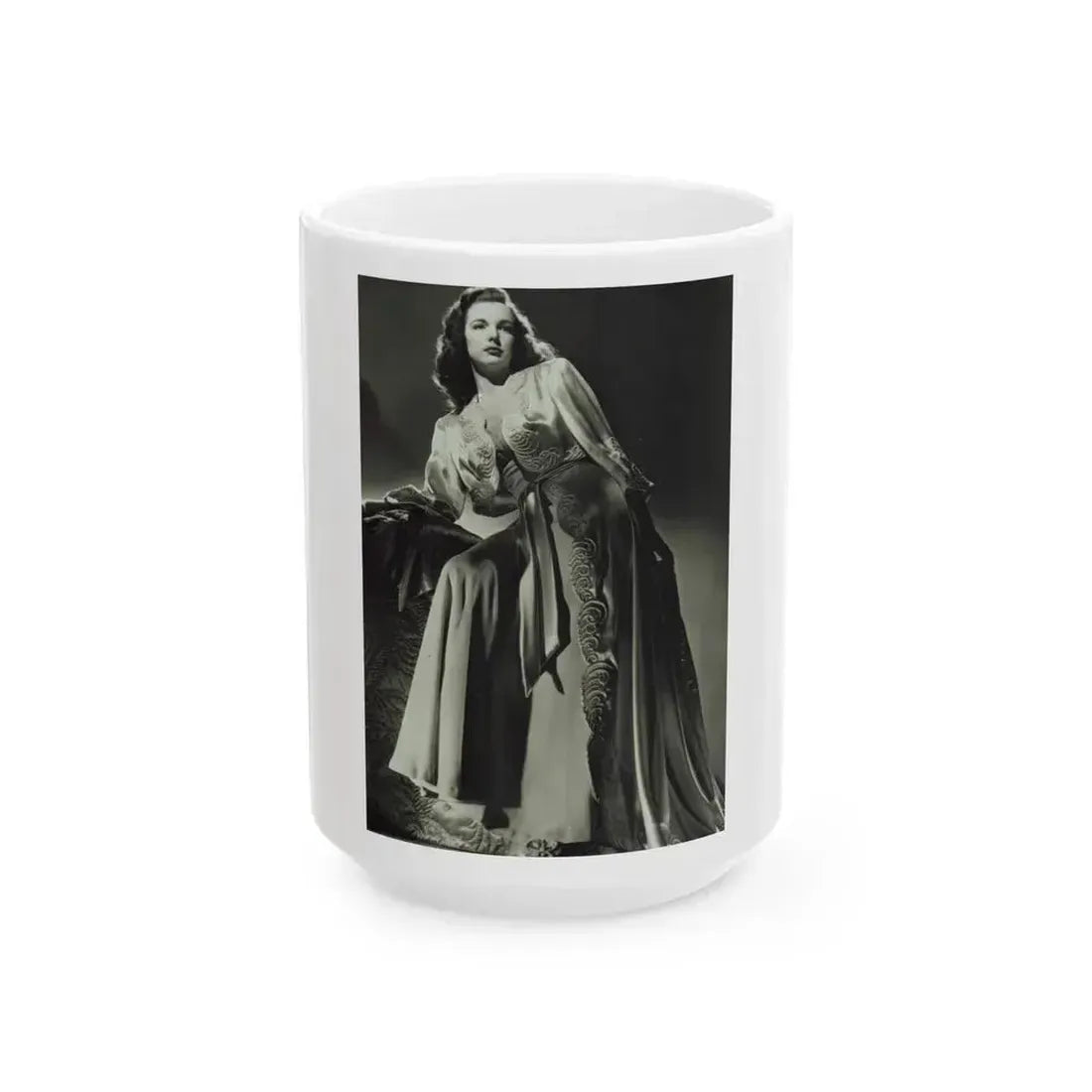 Cathy Downs #09 (Vintage Female Icon) White Coffee Mug 15oz - Go Mug Yourself