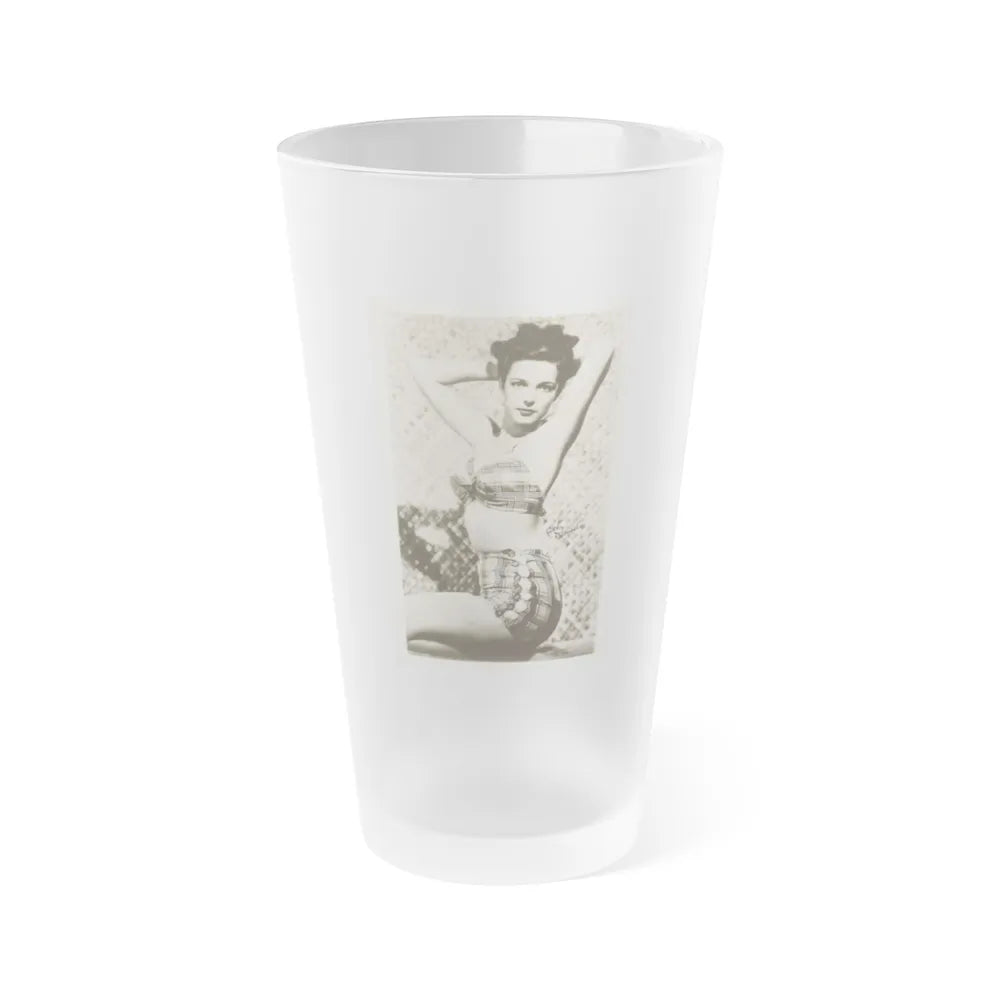 Cathy Downs #18 (Vintage Female Icon) Frosted Pint Glass 16oz-16oz-Frosted-Go Mug Yourself