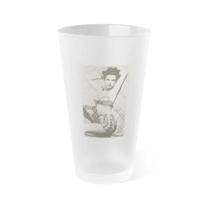 Cathy Downs #18 (Vintage Female Icon) Frosted Pint Glass 16oz-16oz-Frosted-Go Mug Yourself