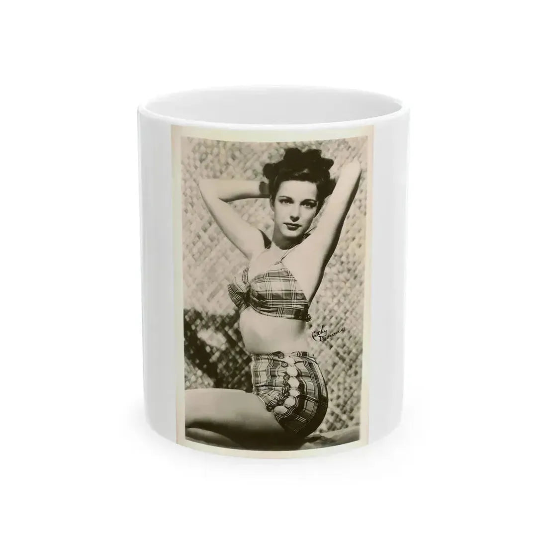 Cathy Downs #18 (Vintage Female Icon) White Coffee Mug 11oz - Go Mug Yourself