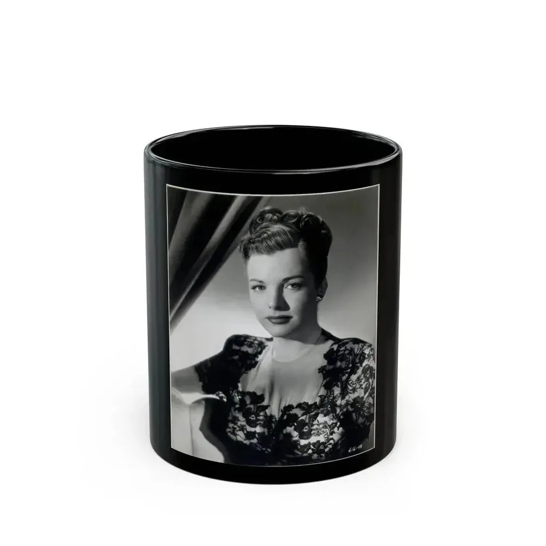 Cathy Downs #21 (Vintage Female Icon) Black Coffee Mug - Go Mug Yourself