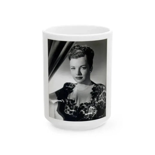 Cathy Downs #21 (Vintage Female Icon) White Coffee Mug 15oz - Go Mug Yourself