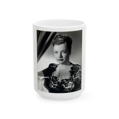 Cathy Downs #21 (Vintage Female Icon) White Coffee Mug 15oz - Go Mug Yourself