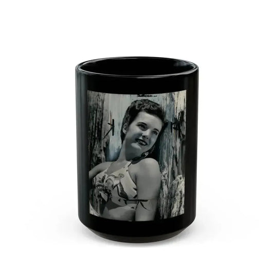 Cathy Downs #23 (Vintage Female Icon) Black Coffee Mug 15oz - Go Mug Yourself