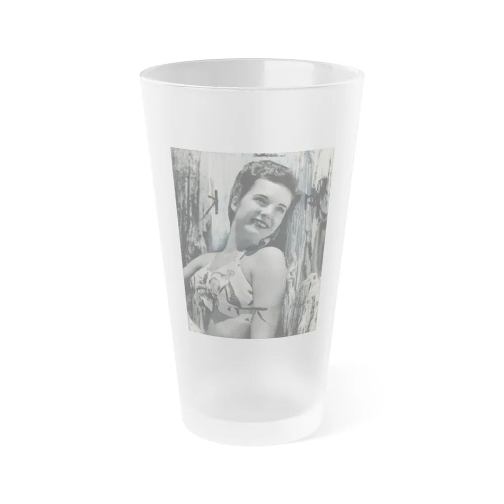 Cathy Downs #23 (Vintage Female Icon) Frosted Pint Glass 16oz-16oz-Frosted-Go Mug Yourself