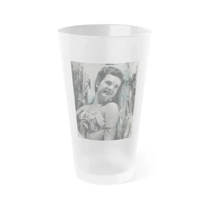 Cathy Downs #23 (Vintage Female Icon) Frosted Pint Glass 16oz 16oz Frosted - Go Mug Yourself