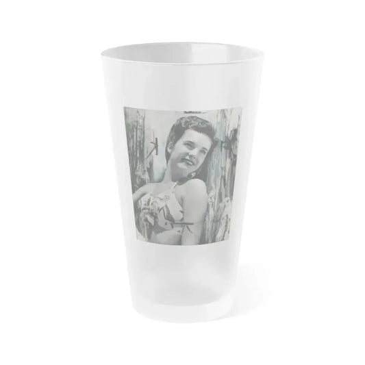 Cathy Downs #23 (Vintage Female Icon) Frosted Pint Glass 16oz 16oz Frosted - Go Mug Yourself